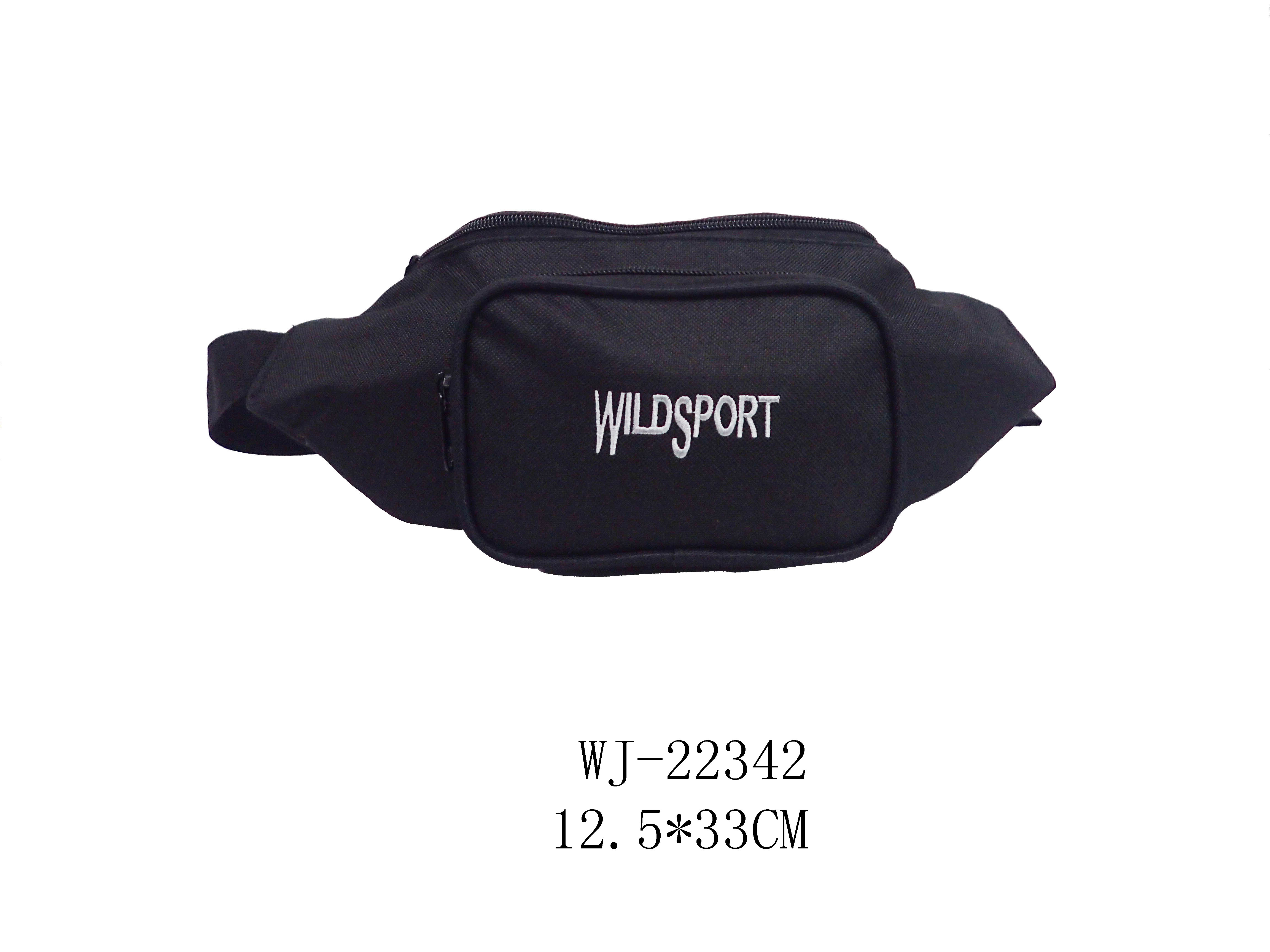 Black 600D outdoor sport waist bag for men